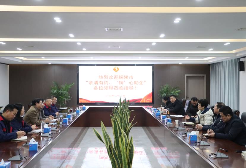 楊文萍到公司開展“親清有約、‘銅’心助企”走訪調研